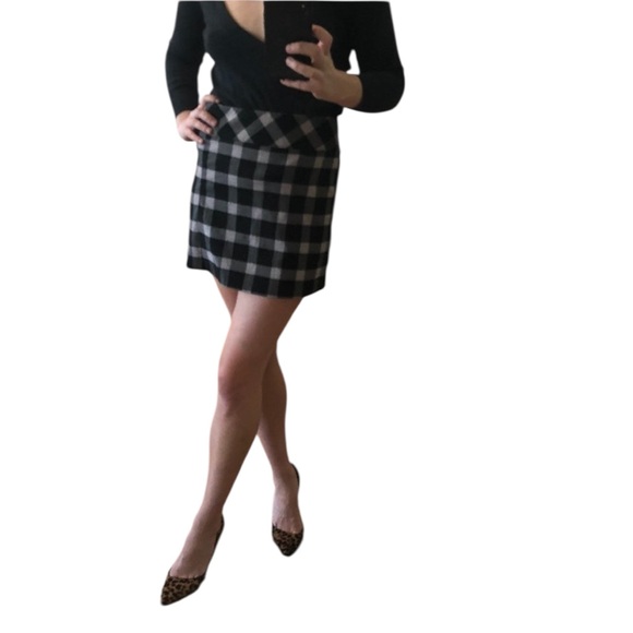 VINTAGE 90s A. BYER Red Black White Plaid Clueless Prep Mini Skirt w/ Side Slit - Picture 5 of 16